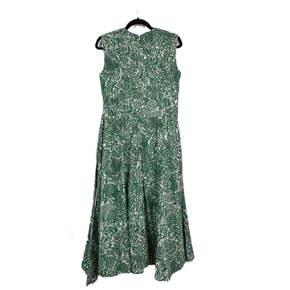 French Caroll Paris Green and White 100% Cotton Dress size 38 Eu - Picture 2 of 5